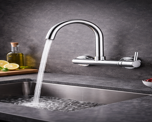Sink Mixer Swan Neck Wall Mounted